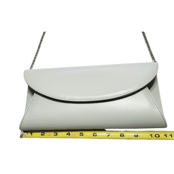 Sole Bliss Envelope Clutch Crossbody Purse Bag Jenna Gray Leather Chain Strap - Picture 11 of 16